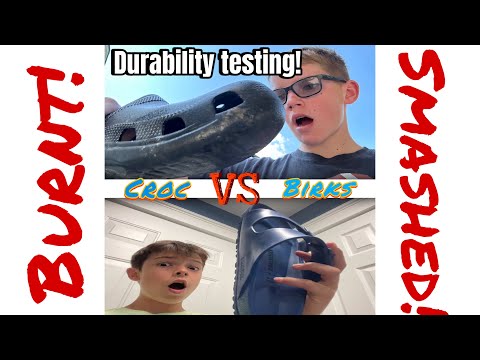 Croc vs Birkenstock durability tests!