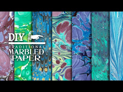 A Wizard&#039;s Guide to Paper Marbling for Bookbinding, Crafting, and Scrapbooking