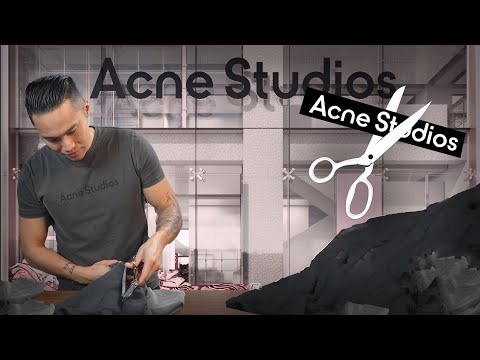 WOW we cut up a $400 #acnestudios T-shirt to see if its WORTH it !!! Acne Review