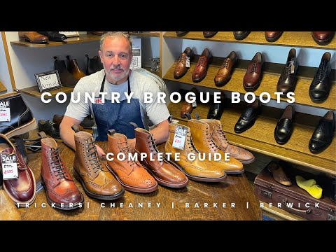 Comparing English Country Brogue Boots: Trickers Stow vs Cheaney Tweed C R vs Barker Calder vs ….