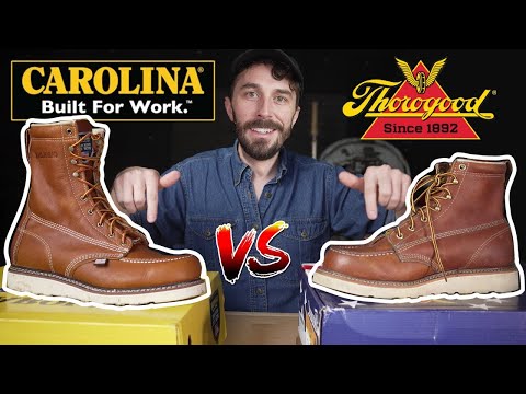 Best Work Boot Under $200 - Carolina vs Thorogood - (CUT IN HALF)