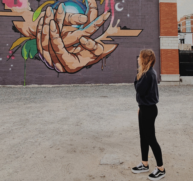 woman wearing leggings