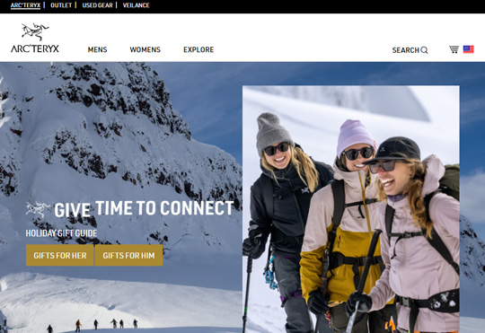 Arcteryx official website