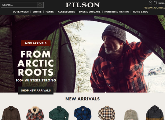 Filson official website