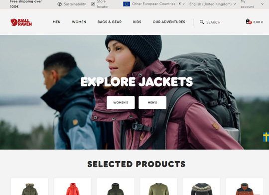 Fjallraven official website