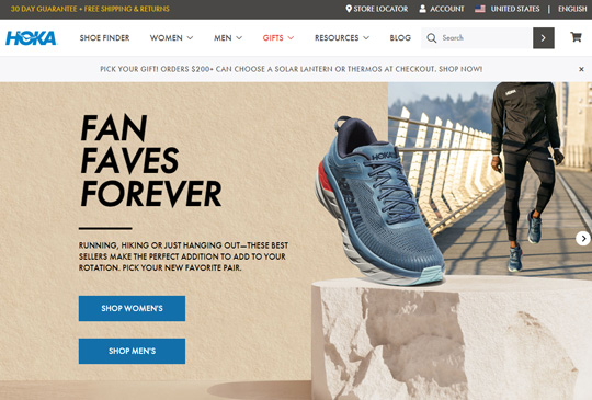 Hoka One One official website