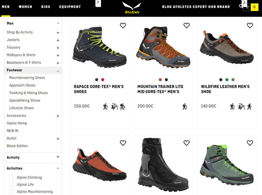 salewa vs salomon hiking boots