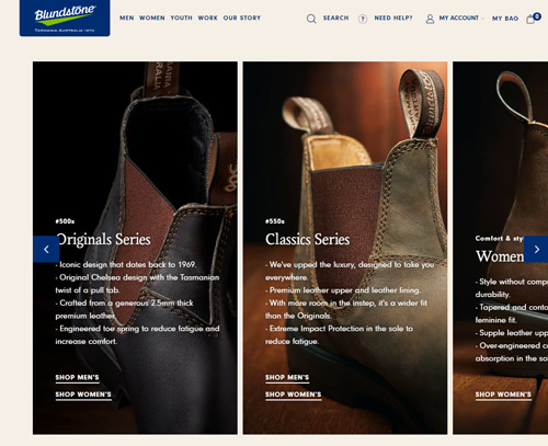 Blundstone official website