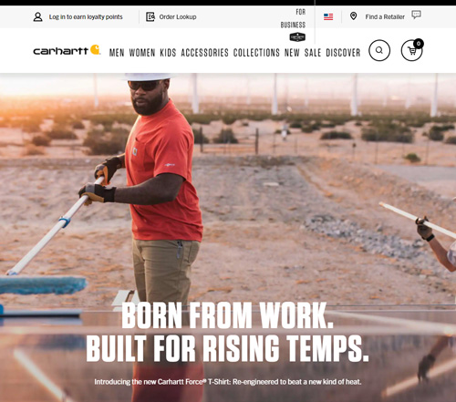 Carhartt official website