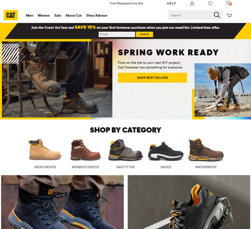 Cat Footwear official website