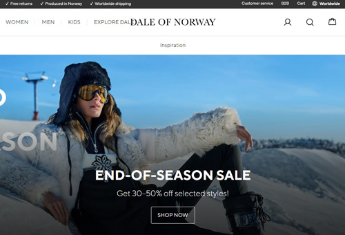 Dale Of Norway official website