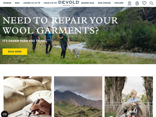 Devold official website