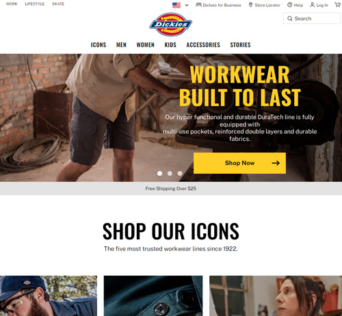 Dickies official website