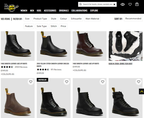 Dr Martens official website