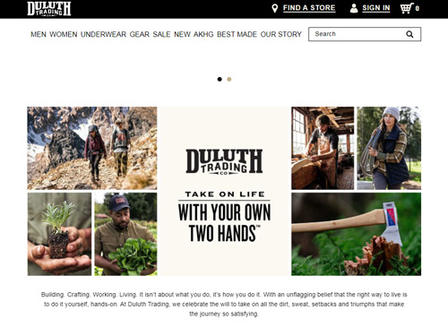 Duluth Trading official website