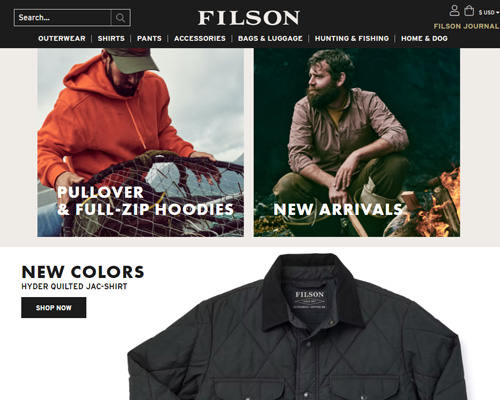 Filson official website