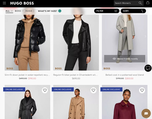 Hugo Boss official website