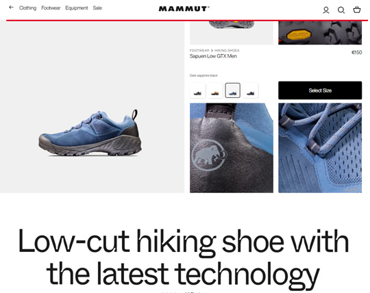 Mammut official website