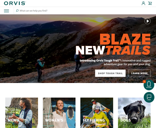 Orvis official website