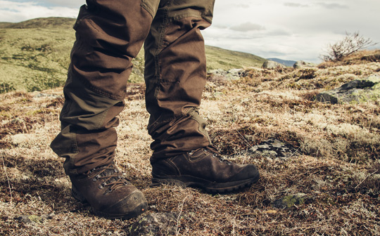 hiker wearing Meindl boots