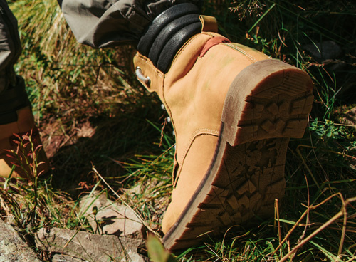 timberland yellow boot close up