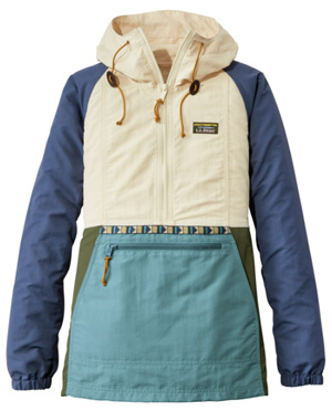 LL Bean Womens Mountain Classic Anorak Multi-Color