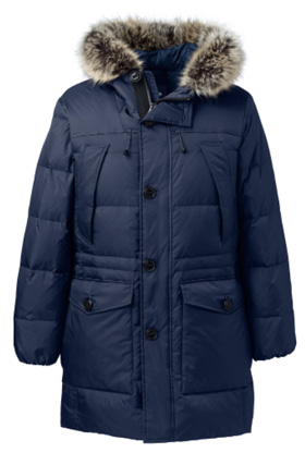 Lands End Mens Rusk Winter Down Parka