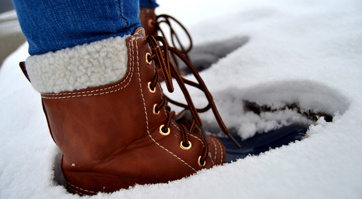 ll bean boots in snow