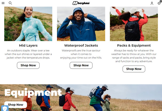 Berghaus official website