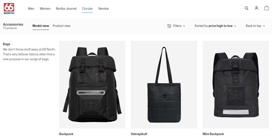 66 North backpacks official website