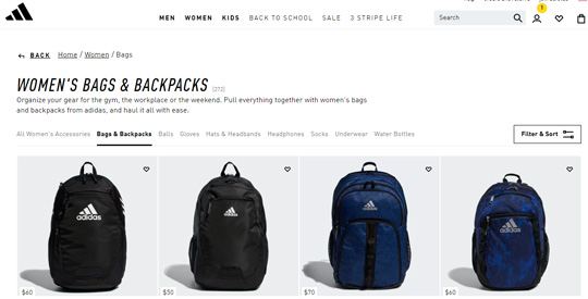 Adidas official website womens backpacks