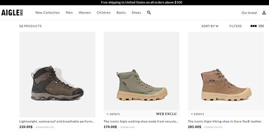 Aigle boots official website