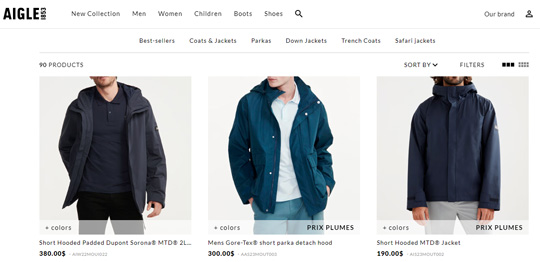 Aigle mens jackets official website