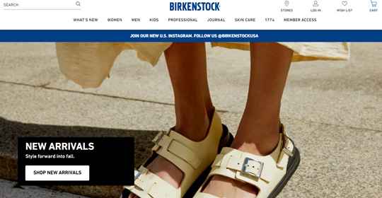 Birkenstock official website