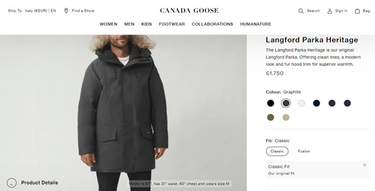 Canada Goose official website mens Langford parka heritage