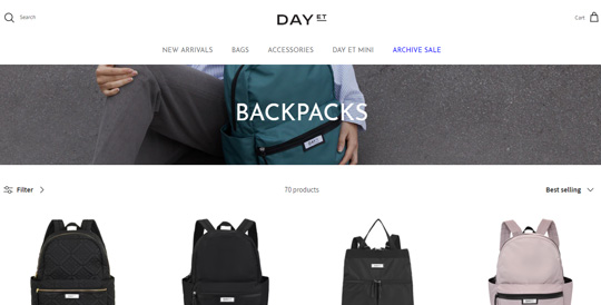 DAY ET backpacks official website