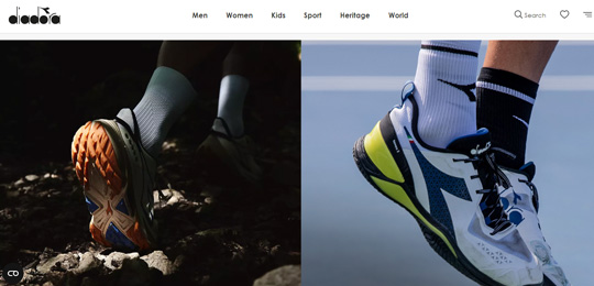 Diadora official website