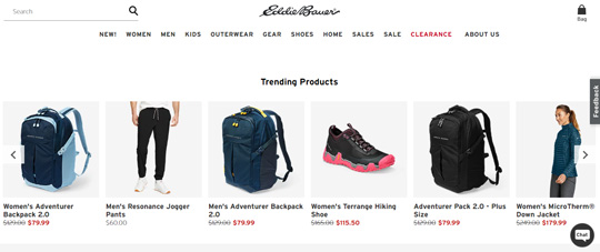 Eddie Bauer official website