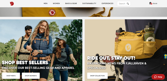 Fjallraven official website