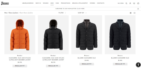 Herno mens down jackets official website