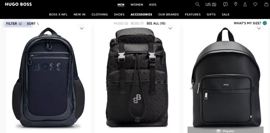 Hugo Boss official website mens backpacks