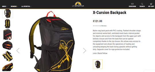 La Sportiva official website X-Cursion Backpack