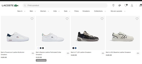Lacoste mens sneakers official website