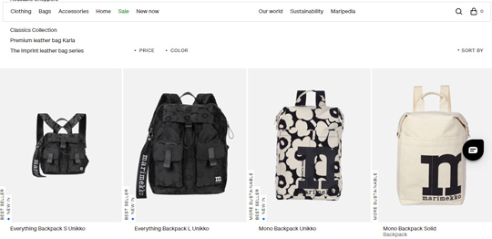 Marimekko backpacks official website