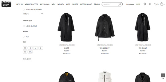 Onitsuka Tiger womens jackets official website