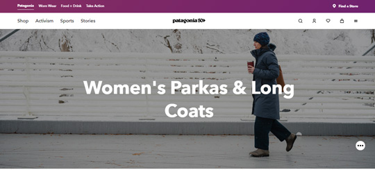 Patagonia womens parkas and coats