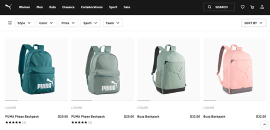 Puma official website womens backpacks