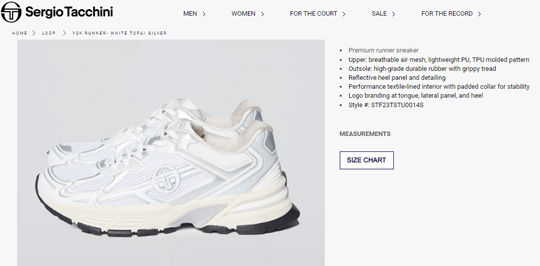 Sergio Tacchini running sneaker official website