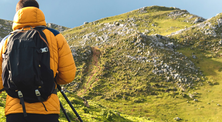 hiker on a mountain