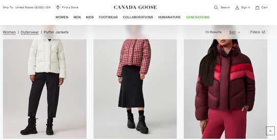 Canada Goose womens puffer jackets official website